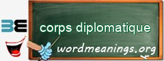 WordMeaning blackboard for corps diplomatique